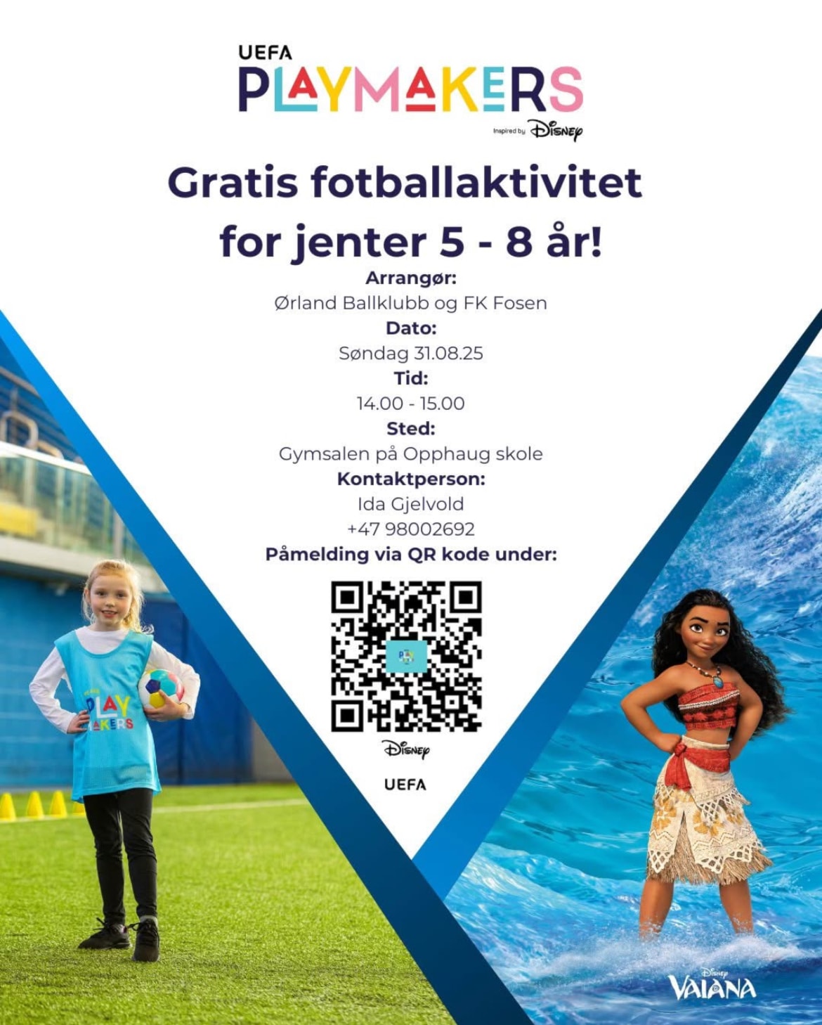 Gratis fotballaktivitet for jenter 5 - 8 år